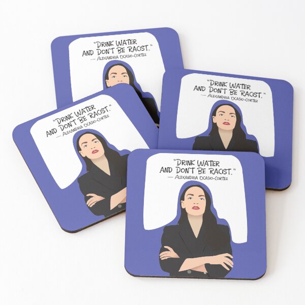 Item preview, Don't Be Racist AOC Sticker - Laptop, Water bottle + Car decal sticker- AOC Decal - Drink Water and Don't Be Racist - Don't be Racist - aoc designed and sold by GalleryArtField.