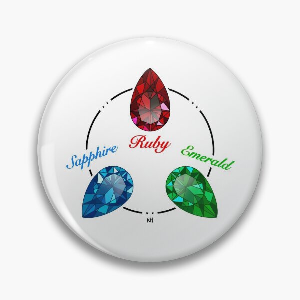 Item preview, Sapphire Ruby Emerald gemstones art designed and sold by Nh-art-planet.