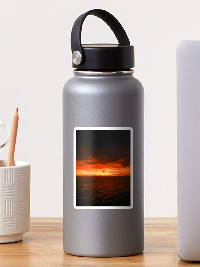 Thumbnail 1 of 3, Sticker, Mediterranean sunset at dusk designed and sold by AnnetteArt.
