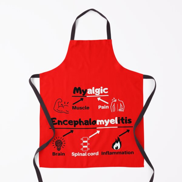 Item preview, Myalgic Encephalomyelitis Awareness definition cartoon on red (without abbreviations) designed and sold by Chantelle  Spies.