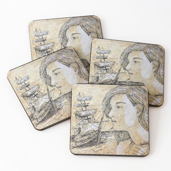 Item preview, The lighthouse girl (Sea sketch) designed and sold by ElColumpioRojo.