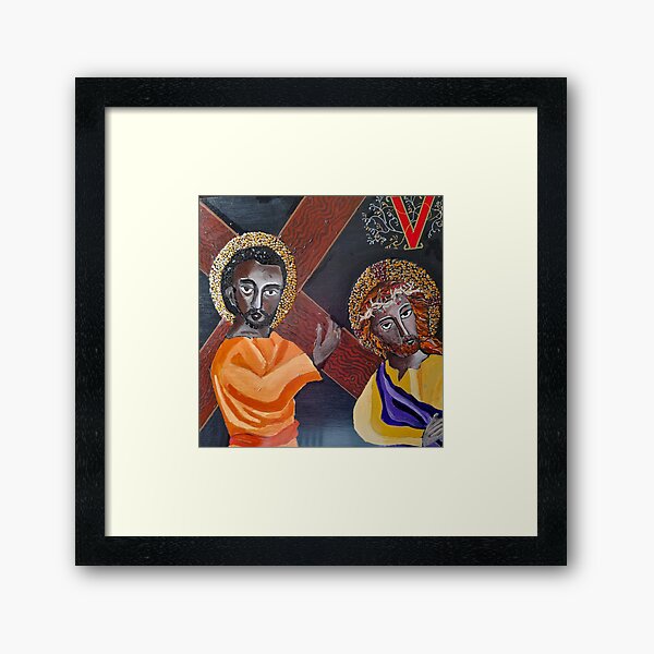SIMON OF CYRENE ICON Framed Art Print