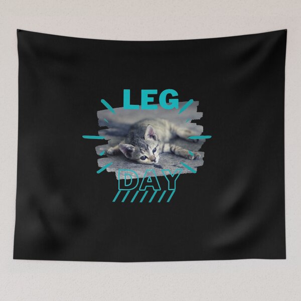 Item preview, LEG DAY CAT || FITNESS ADDICTED || WORKOUT DAY  designed and sold by RominaMD.
