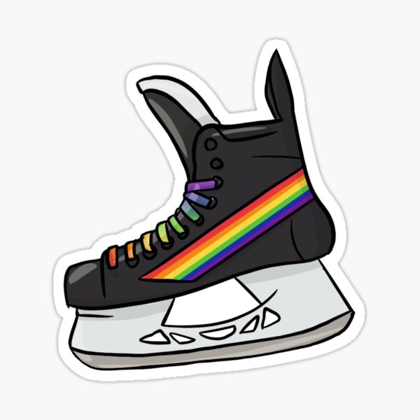 pride hockey skate Sticker
