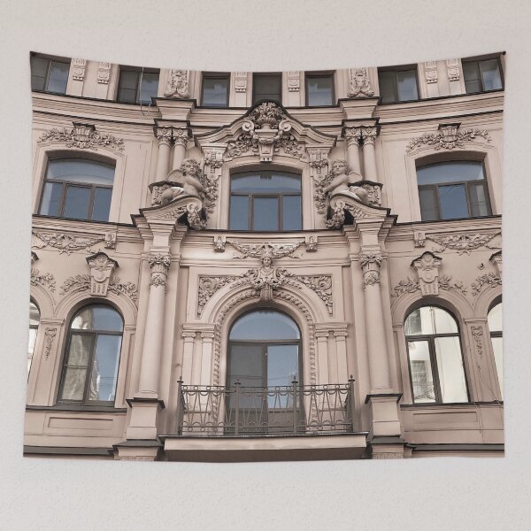 Item preview, Pink facade with lions designed and sold by alinamiryuk.