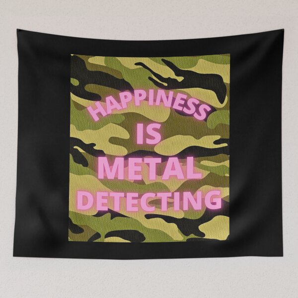 Item preview, happiness is metal detecting , detectorist treasure hunter designed and sold by kawrdesigns.
