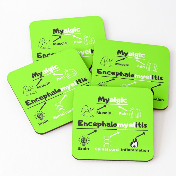 Item preview, Myalgic Encephalomyelitis Awareness definition cartoon on green (without abbreviations) designed and sold by Chantelle  Spies.