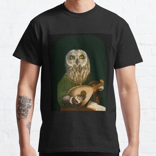 Owl Playing the Lute - Composite Painting Classic T-Shirt