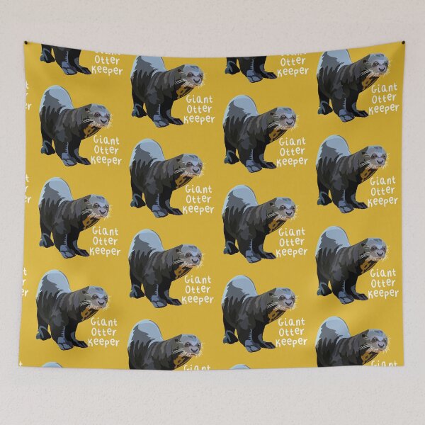 Item preview, G is for Giant Otter Keeper,Giant Otter Keeper Design – Dedicated Care and Conservation of South American Aquatic Mammals Artwork designed and sold by PrettylittlepastelUk.