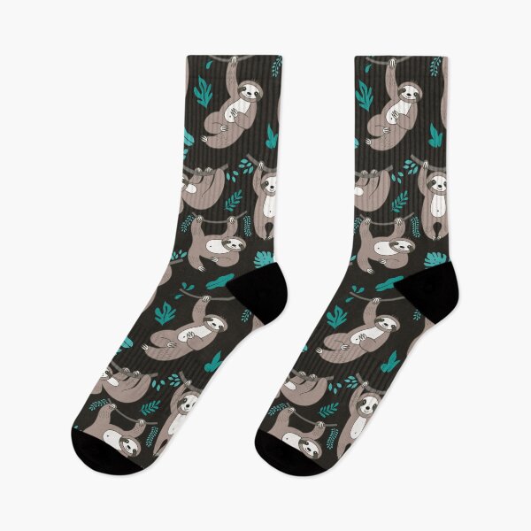 Item preview, Lazy Sloths on Black Background designed and sold by anantb.