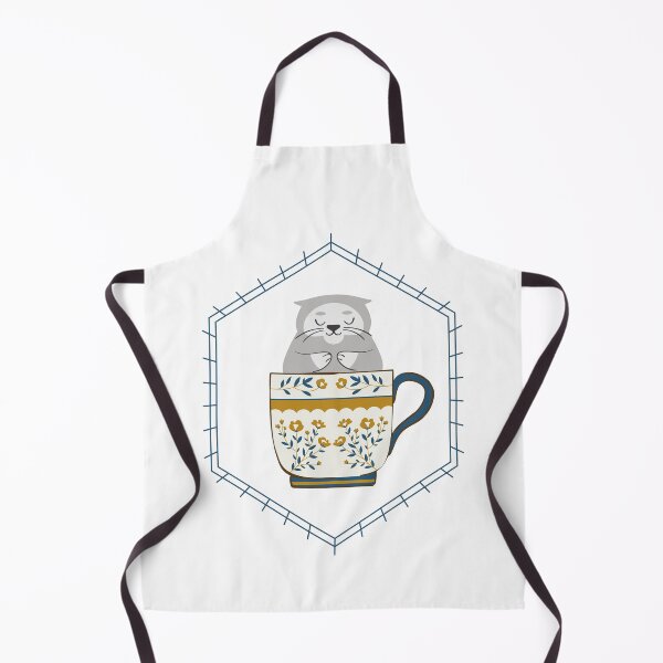Item preview, Grey cat in slavic pattern cup designed and sold by Dolyaz.