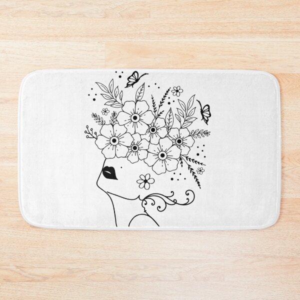 Item preview, Abstract face with butterfly by one line drawing. Portrait minimalistic style. Botanical print. Nature symbol of cosmetics. Modern continuous line art. Fashion print. Beaty salon art designed and sold by Live  Today.