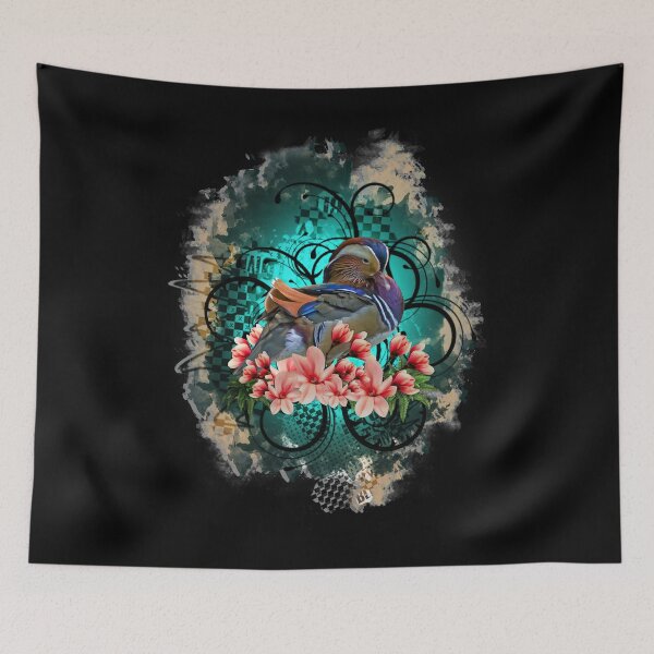 Item preview, mandarin duck with magnolia flowers designed and sold by koalas1414.