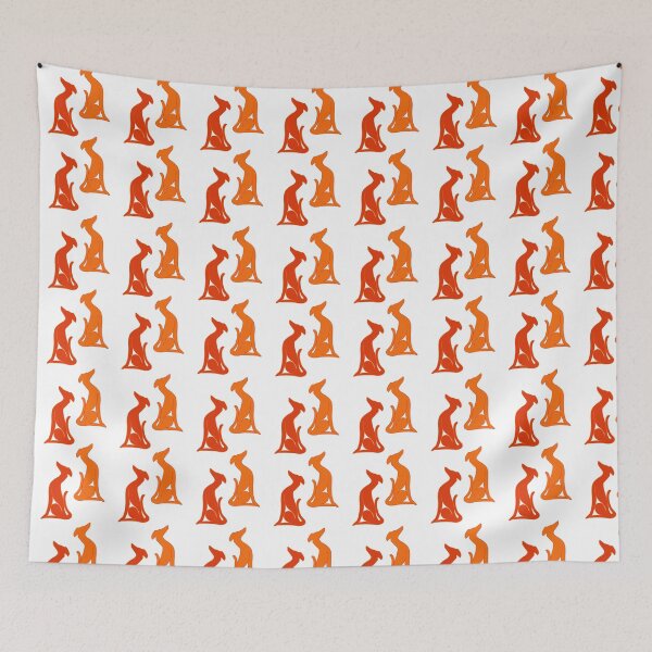 Item preview, Greyhound sitting pattern orange designed and sold by LotusArtStudio.