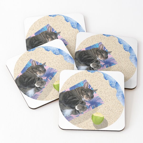 Item preview, Sun Bathing Beach Cat designed and sold by bloominolive.