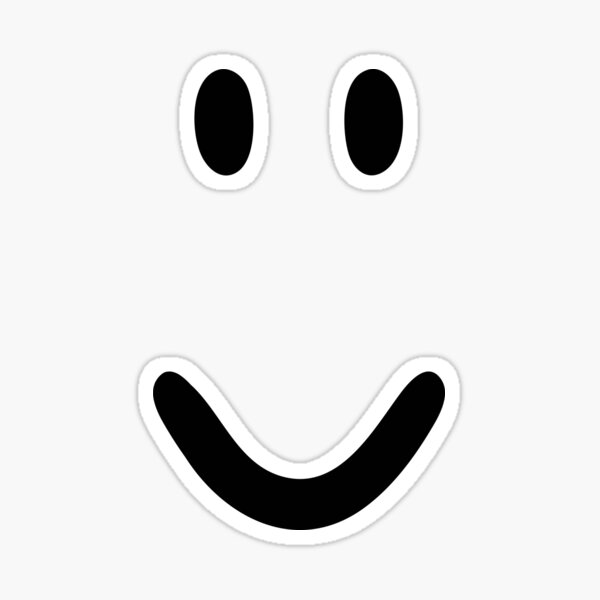 Roblox Smile Stickers Redbubble - scared roblox face