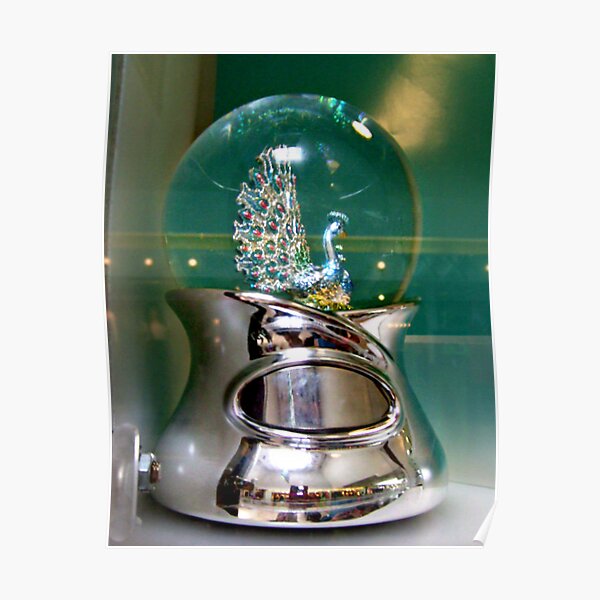 Peacock SnowGlobe Poster