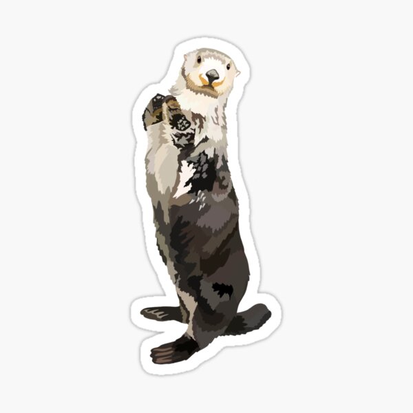 .com : Daiso Animal Party Index Stickers Sea Otter 12