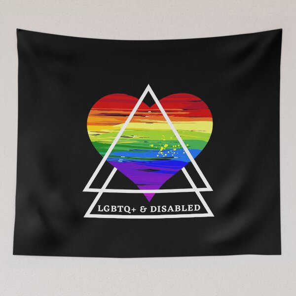 Item preview, Copy of LGBTQ and Disabled heart pride flag  designed and sold by SunnyAlloy.