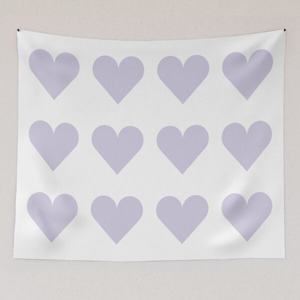 Item preview, Large LILAC & WHITE LOVE HEARTS designed and sold by RachelMacht.