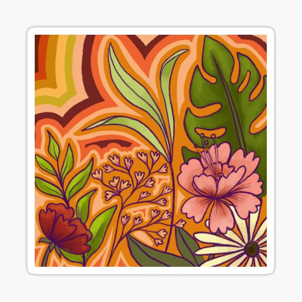 Hippie Garden Sticker