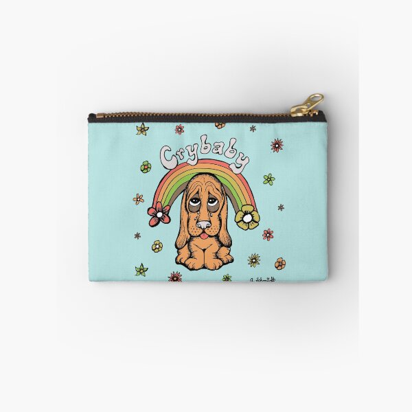 Item preview, Crybaby Rainbow Floral Retro Inspired Hound Dog designed and sold by Intergalactic Unicorn: Art by Anna Schmidt.