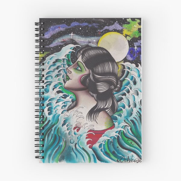 Item preview, Original Watercolor Painting of Mermaid Woman in the Ocean designed and sold by johndeweese.