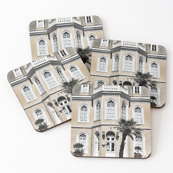Item preview, Yellow facade with palm designed and sold by alinamiryuk.
