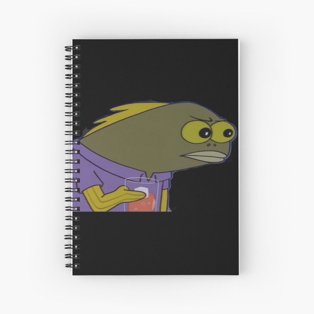 Spongebob - Suspicious Fish Spiral Notebook for Sale by