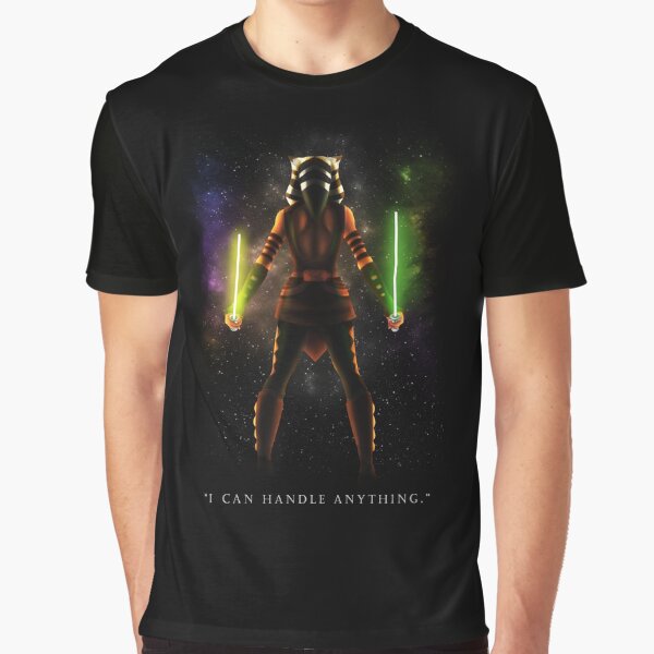 Vista previa del artículo con la obra «Ahsoka Tano - "Puedo manejar cualquier cosa"», diseñado y vendido por BlueDeja.