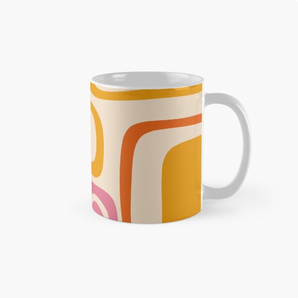 Item preview, Palm Springs Retro Mid Century Modern Abstract Pattern in Thulian and Orange Tones designed and sold by kierkegaard.
