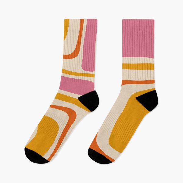 Item preview, Palm Springs Retro Mid Century Modern Abstract Pattern in Thulian and Orange Tones designed and sold by kierkegaard.