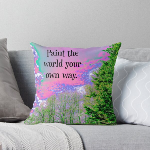 Item preview, Aesthetic Colorful Inspirational Quote- Individualism- Paint the World Your Own Way (Version 1) designed and sold by Cosmic-Ferret.