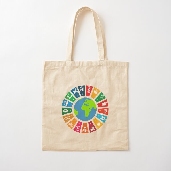 UN SDGs | UN Global Goals Logo | United Nations Sustainable Development Goals 2030 Cotton Tote Bag