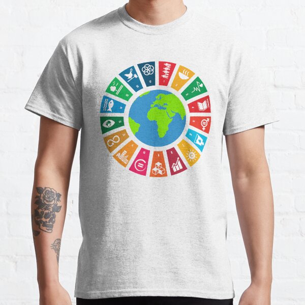 ODD des Nations Unies | Logo des objectifs mondiaux de l'ONU | Objectifs de développement durable des Nations Unies à l'horizon 2030 T-shirt classique
