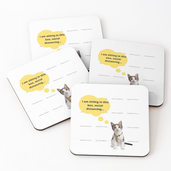 Item preview, CUTE KITTY SAYING (COVID 19) designed and sold by lovingtouch.