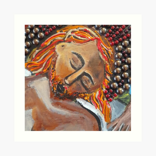 JESUS BURIAL ICON Art Print