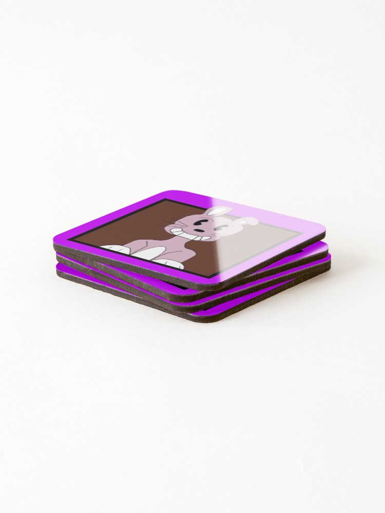 Thumbnail 4 of 5, Coasters (Set of 4), Cartoon Rabbit designed and sold by RudderbuttCos.