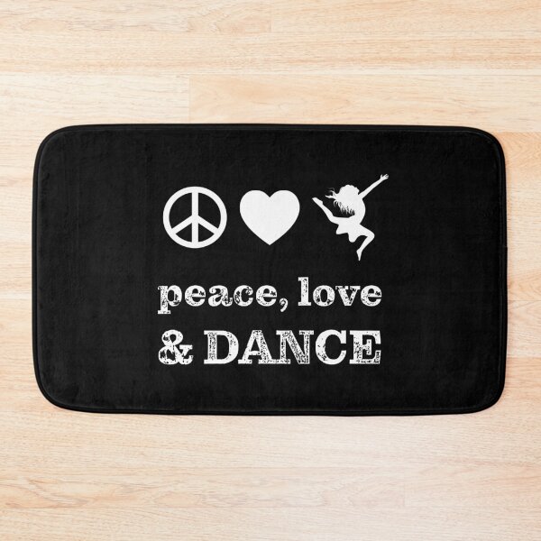 Item preview, Peace Love & Dance Saying / Dancer Silhouette Dancing Design design designed and sold by CreatedByHeidi.