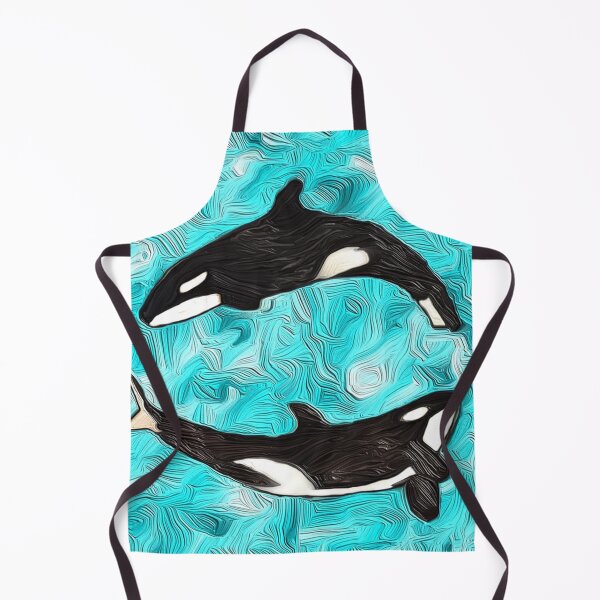 Item preview, Two Orcas Circle against Blue designed and sold by LisaMPierce1990.