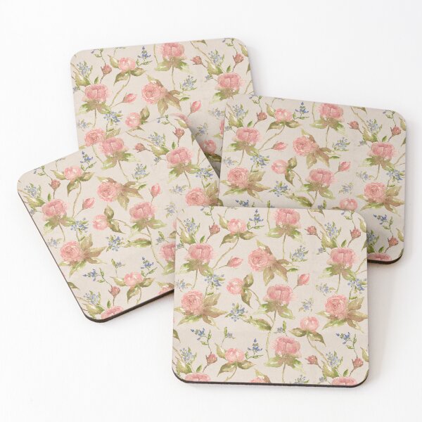 Item preview, Old roses and forget-me-nots designed and sold by Theodora Gould.