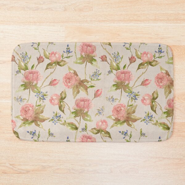 Item preview, Old roses and forget-me-nots designed and sold by Theodora Gould.