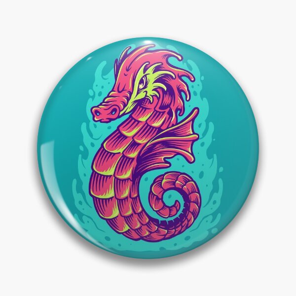 Item preview, Colorful Seahorse Illustration designed and sold by SLAG-Creative.