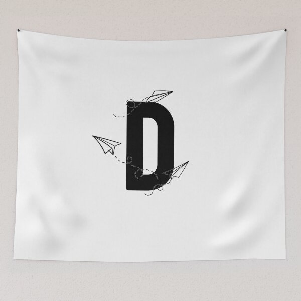 Item preview, Monogram with paper planes letter D designed and sold by JustSeasons.