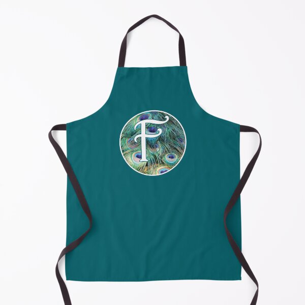 Item preview, The Letter 'F' Peacock Feather Circle Monogram designed and sold by Bumblefuzzies.