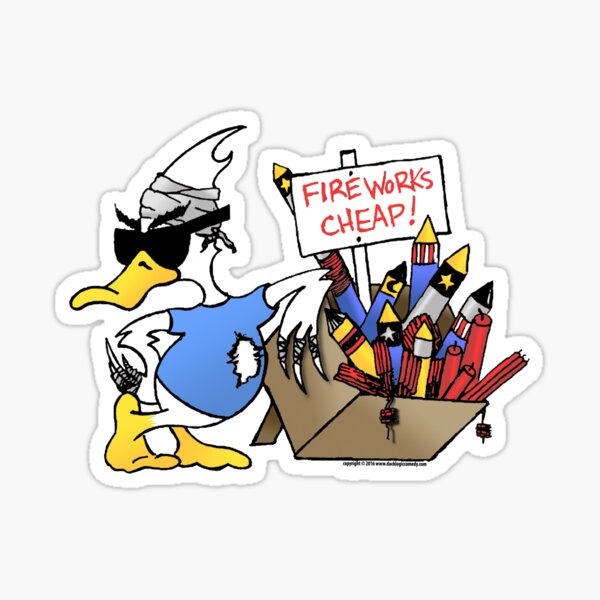 4th Of July Duck Sticker