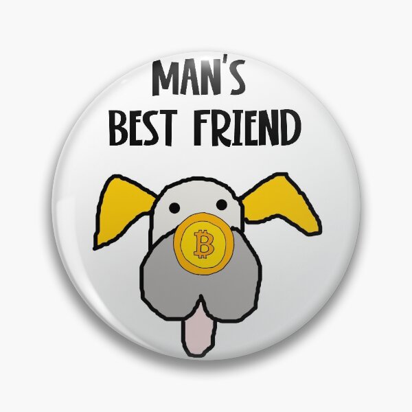 Item preview, Funny Crypto Dog with bitcoin Nose Man's Best Friend designed and sold by Nature's Fancy.