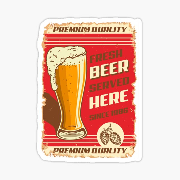 Beer  Large Printed Stickers - Endeavours ThinkPlay
