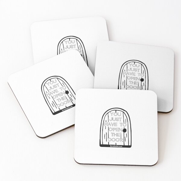Item preview, Revelation 3:20 - You Just have to open the door - Black and White designed and sold by joygirl16.