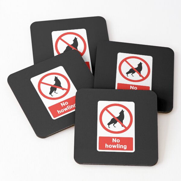 Item preview, Prohibited Sign - Not allowed - No howling designed and sold by thehappylamb.